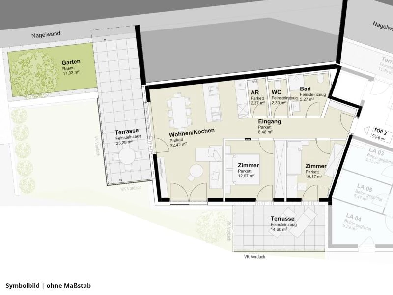 Neu bei ATH Immobilien: Ihr neues Zuhause mit zwei Terrassen & eigenem Garten